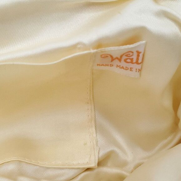 Vintage Walborg Beaded Formal Evening Bag Purse Pearlescent Iridescent Cream - Picture 6 of 9